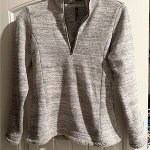 Kuhl Women's Light Gray Quarter-Zip Sweater